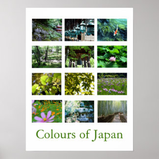 Poster Cores do Japão (verde)