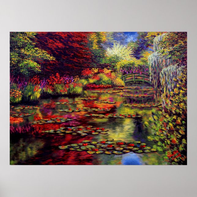 Póster Cores do Monet's Pond (Frente)