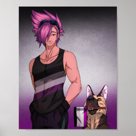 Poster Cores do Orgulho Asexual (Sem texto)