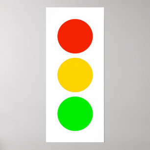 Póster Cores do sinal de trânsito