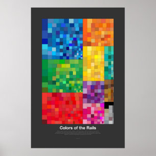 Póster Cores dos trilhos (escuros)