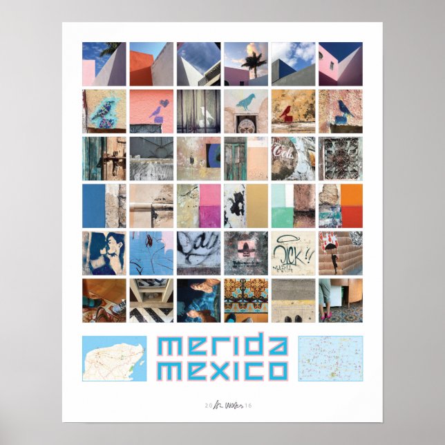 Póster Cores e padrões Merida (Frente)