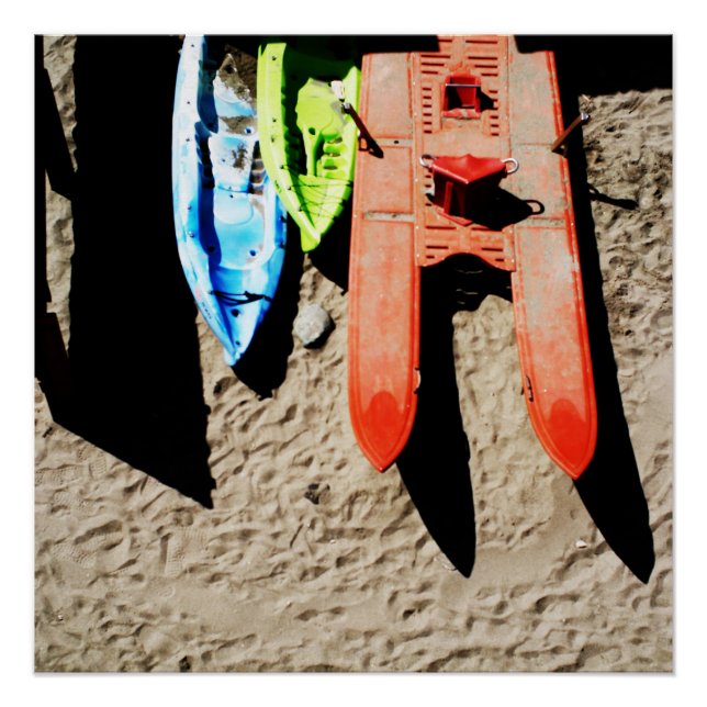 Póster cores e sombras na praia (Frente)