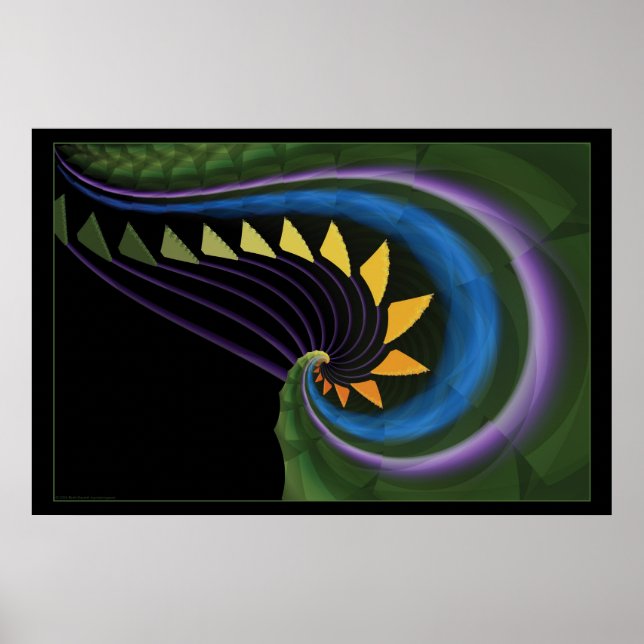 Poster cores em ondas (Frente)