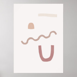 Poster Cores minimalistas abstratas orgânicas do ponto