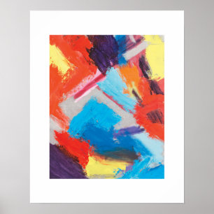 Poster Cores preliminares abstratas