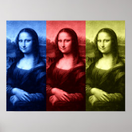 Poster Cores Primárias da Mona Lisa