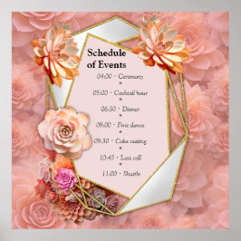 Poster Cores Suculentas de Esmagamento Apricot