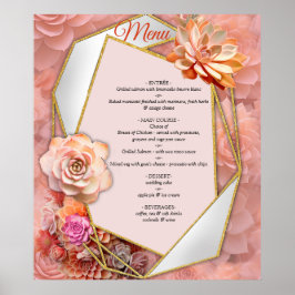 Poster Cores Suculentes de Esmagamento Apricot para 2024