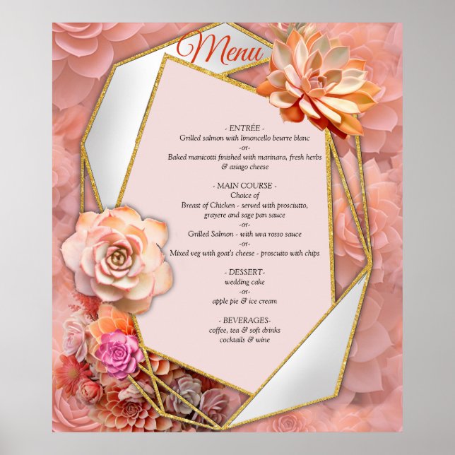 Poster Cores Suculentes de Esmagamento Apricot para 2024 (Frente)