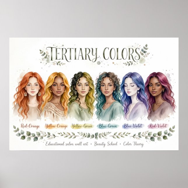 Poster Cores Terciárias Boho Educacional (Frente)