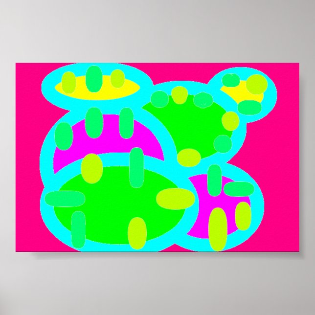 Poster Cores vibrantes para o quarto de infantários das e (Frente)