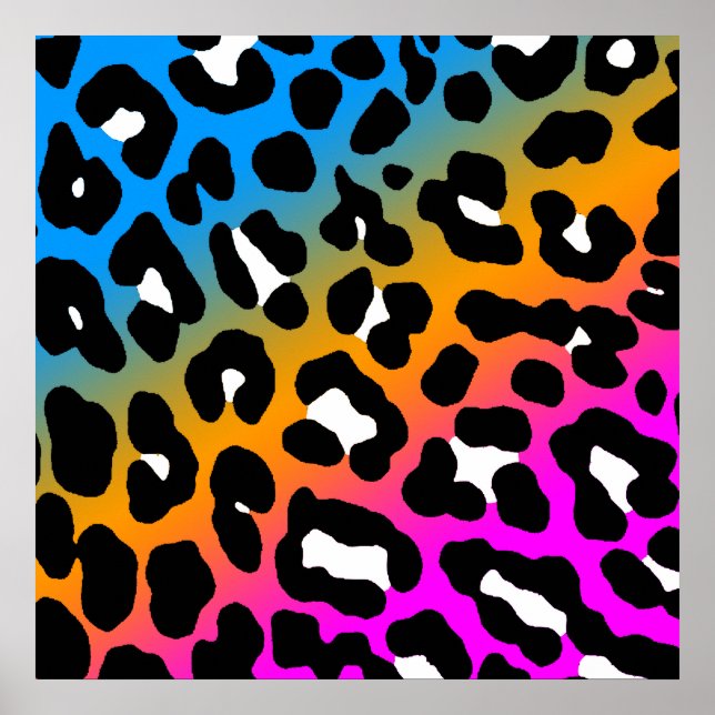 Póster Corey Tiger 80s - Padrão Retro Leopard (Frente)