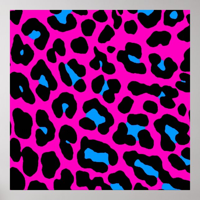 Póster Corey Tiger 80s - Padrão Retro Leopard (Frente)