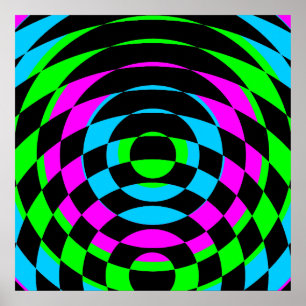 Póster Corey Tiger 80s Vintage Op Art