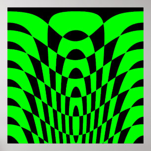 Póster Corey Tiger 80s Vintage Op Art