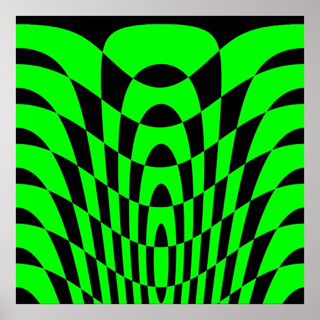Póster Corey Tiger 80s Vintage Op Art (Frente)