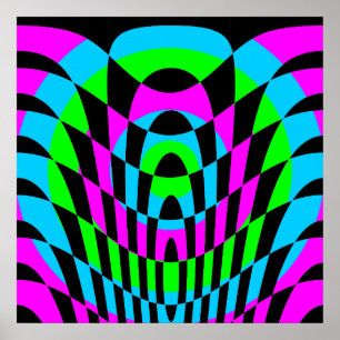 Póster Corey Tiger 80s Vintage Op Art