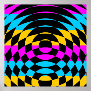 Póster Corey Tiger 80s Vintage Op Art