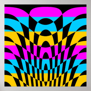 Póster Corey Tiger 80s Vintage Op Art