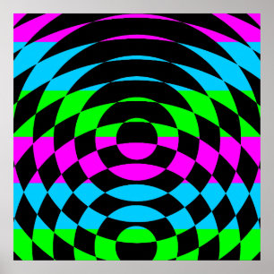Póster Corey Tiger 80s Vintage Op Art