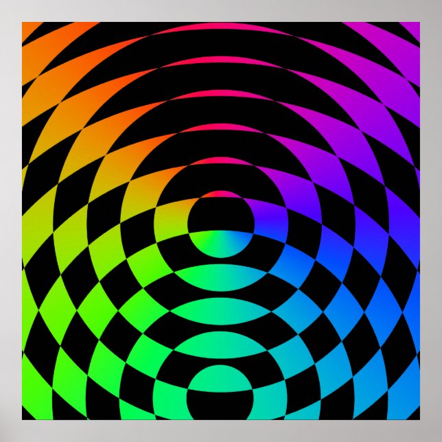 Póster Corey Tiger 80s Vintage Op Art (Frente)