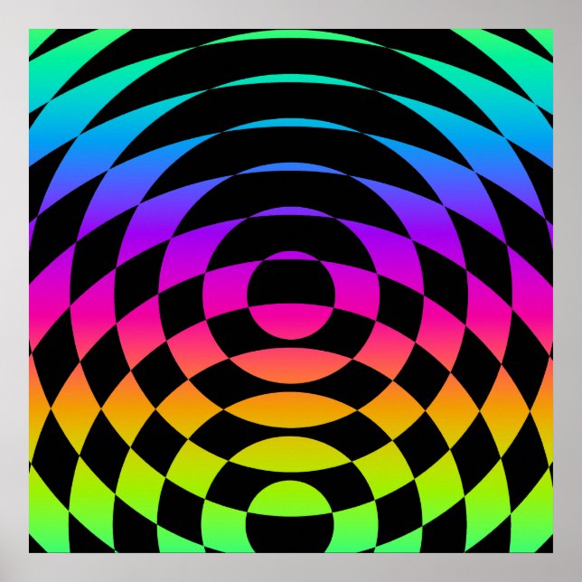 Póster Corey Tiger 80s Vintage Op Art (Frente)