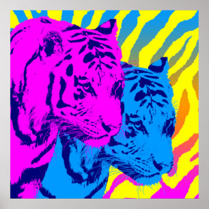 Póster Corey Tiger 80s Vintage Twin Tigers