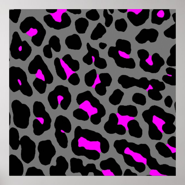 Póster Corey Tiger Padrão Leopardo Retro anos 80 (Frente)