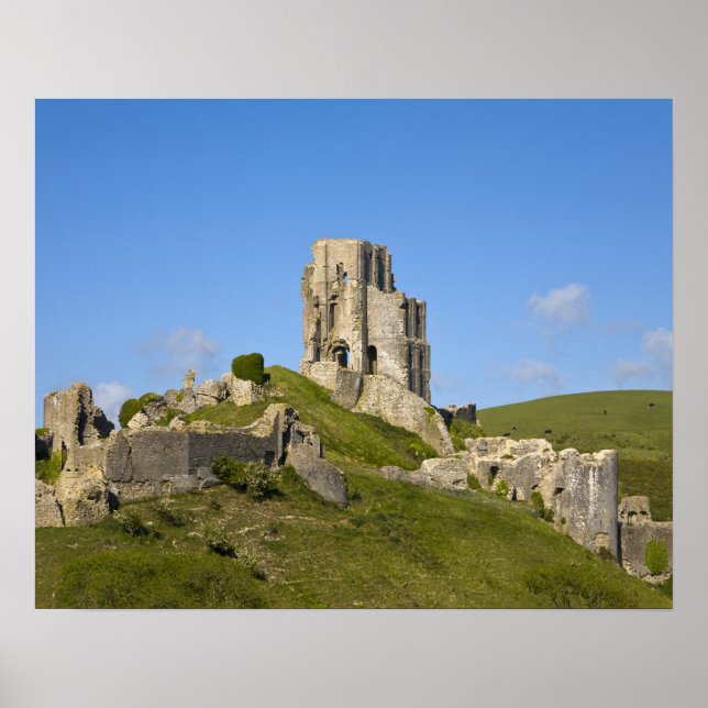 Póster Corfe Castle, Corfe, Dorset, Inglaterra (Frente)