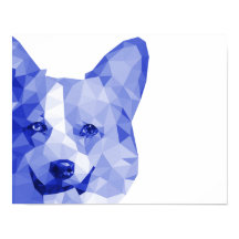 Corgi - Arte Polar Baixa em Azul