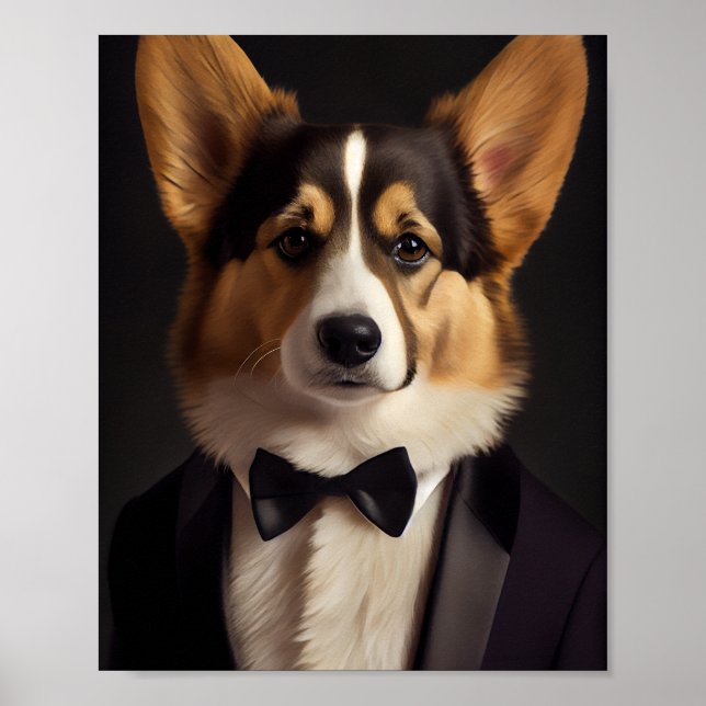 Poster Corgi com arco (Frente)