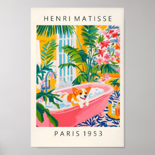 Poster Corgi Em Bathtub Engraçado Poster, Arte De Muro De