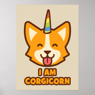 Póster Corgi Unicorn - CORGICORN