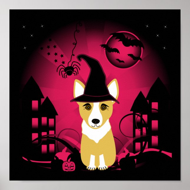 Poster Corgi Witch (Frente)