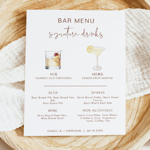 Poster CORIANDER Boho Cocktail Bebida Signature Cardápio 