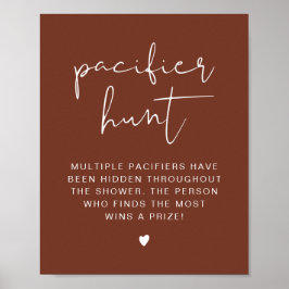 Poster CORIANDER Boho Rust Pacifier Hunt Game Chá de fral
