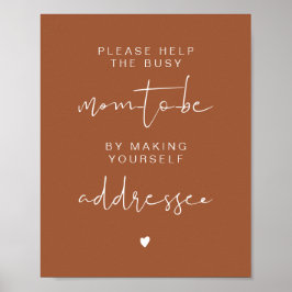 Poster CORIANDER Terracotta Endereço do Envelope