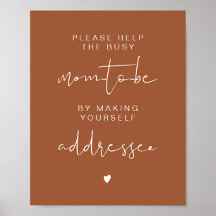 Poster CORIANDER Terracotta Endereço do Envelope