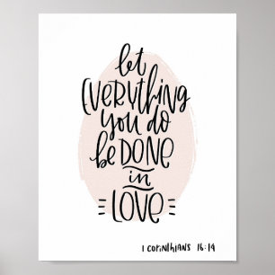 Poster Corintianos 16:14 Bíblia