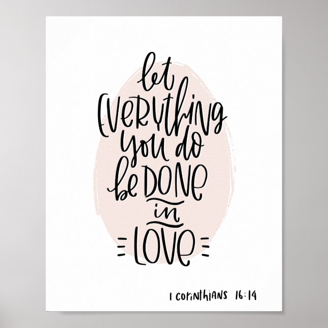 Poster Corintianos 16:14 Bíblia (Frente)