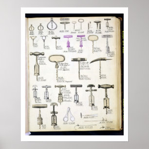 Póster Corkscrews, de um catálogo de comércio da