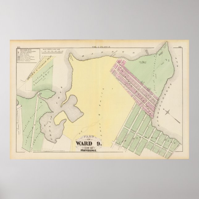 Póster Corliss Cove Small Pox Hospital and Fields Point (Frente)
