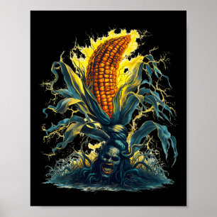 Poster Corn Maize Ghost Ghoul Harvest Halloween