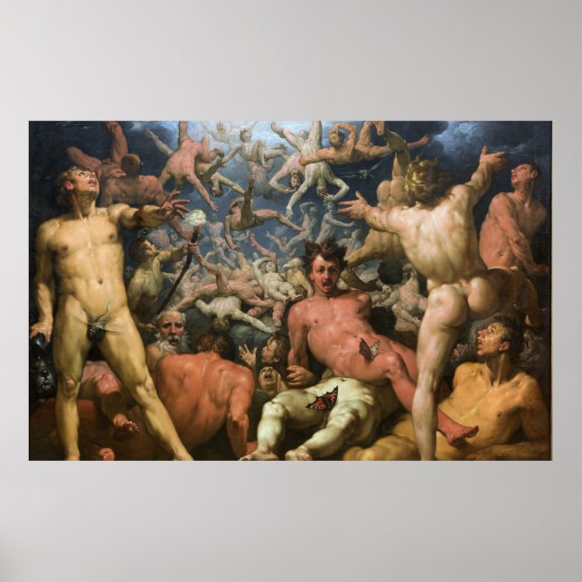 Poster Cornelis van Haarlem - A Queda da Canv dos Titãs (Frente)