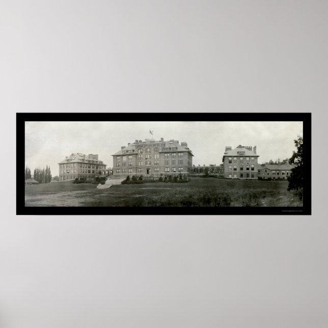 Póster Cornell Building Ithaca Photo 1909 (Frente)