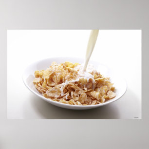 Póster Cornflakes e leite