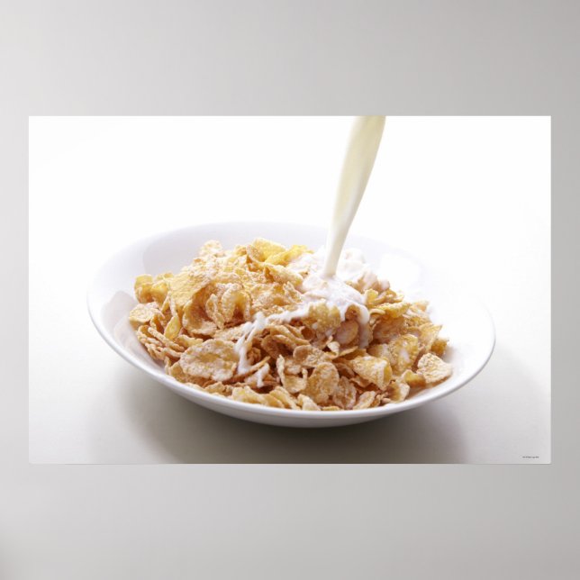 Póster Cornflakes e leite (Frente)