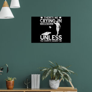Poster Cornhole Não Há Jogador De Jogo De Tosse De Vintag