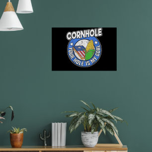 Poster Cornhole Your Hole É A Minha Bandeira Americana